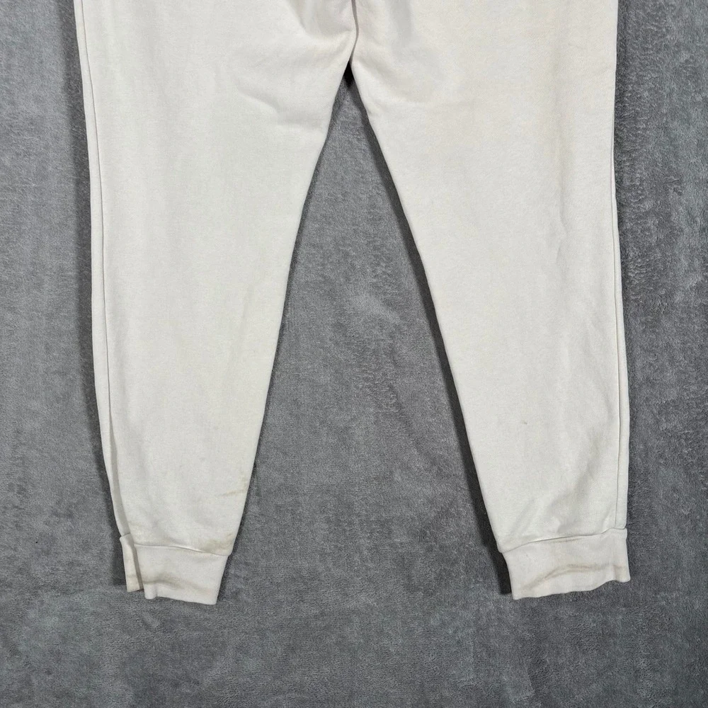 Adidas Originals Mens M Cream Trefoil Logo Fleece Jogger Sweatpants HE9410 32x32